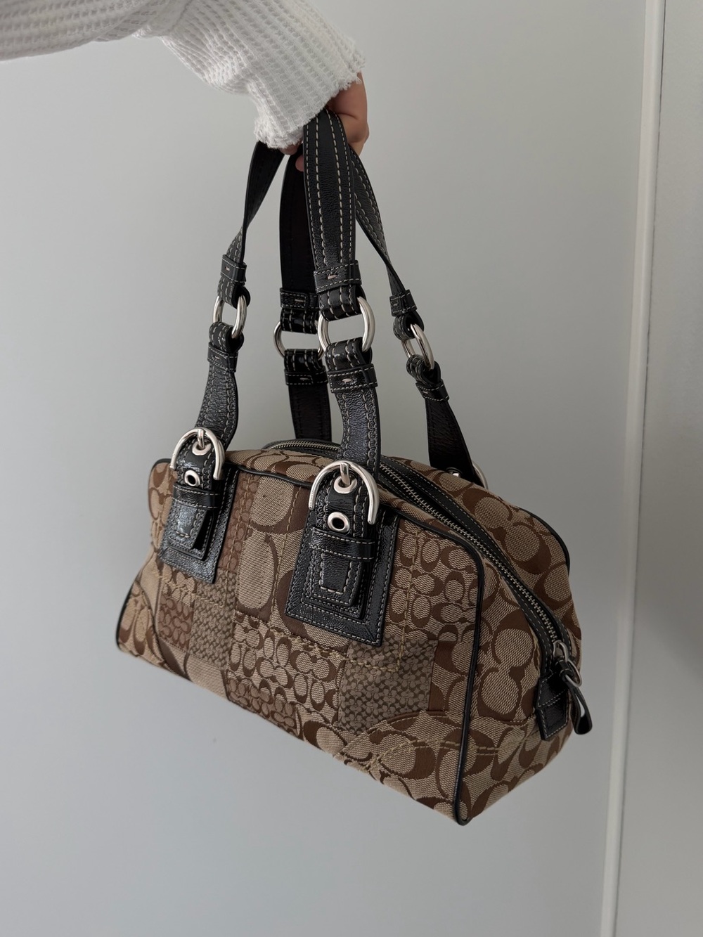Y2K Coach Signature Patchwork Shoulder Bag - Picture 3 of 9